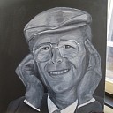 Bernhard Nijhout te zien op schilderij Bernhard Nijhout te zien op schilderij