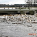 Hoogwater bij stuw en nevengeul Vilsteren/Oudleusen