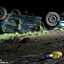 Crash N340 Dalfsen, auto op de kop in greppel Crash N340 Dalfsen, auto op de kop in greppel