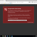 Kijk uit en trap hier niet in:bericht van de bank Kijk uit en trap hier niet in:bericht van de bank