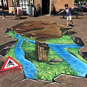 3d- Straattekening op het pleintje bij HierMode 3d- Straattekening op het pleintje bij HierMode