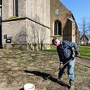 Schoffelen bij de Grote Kerk
