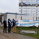 Feestelijke onthulling van het bouwbord aan de Middeleeuwen