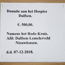 Rode Kruis schenkt € 500 aan Hospice Dalfsen Rode Kruis schenkt € 500 aan Hospice Dalfsen