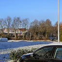 Sneeuw en gladde wegen dichtbij.