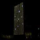 Wandtapijt van licht siert gemeentehuis