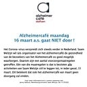 Alzheimercafé 16 maart a.s. Alzheimercafé 16 maart a.s.