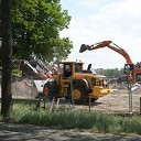 Puin breken op de voormalige locatie Timmerman Puin breken op de voormalige locatie TimmermanÂ