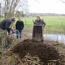 Beeldopname opbouw broeihoop voor ringslangen Hoonhorst